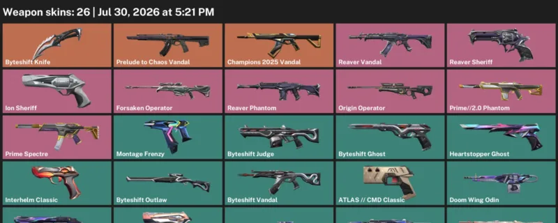 Valorant Accounts listing: LVL 96 · Byteshift Knife · 26 Skins - Silver 3, 26 skins