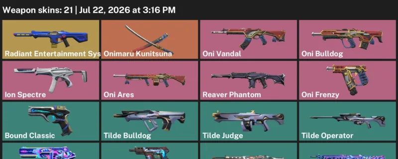Valorant Accounts listing: LVL 36 · Bound Classic & Ion Spectre · 21 Skins - Gold 1, 21 skins