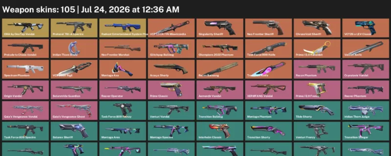 Valorant Accounts listing: LVL 342 · Iridian Thorn Blade & Prime//2.0 Karambit · 105 Skins - Diamond 2, 105 skins