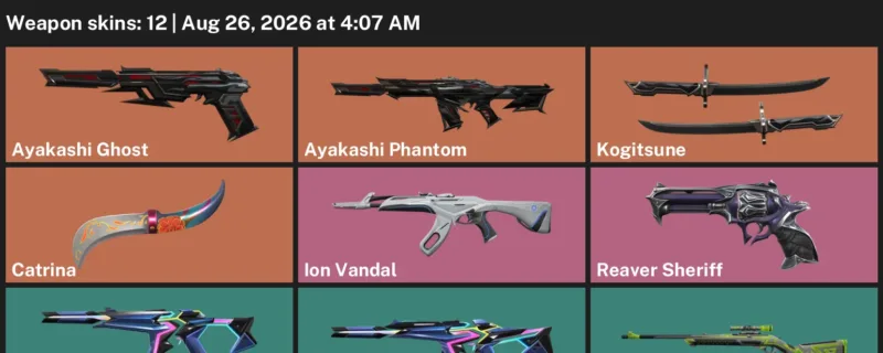 Valorant account inventory for LVL 13 · Reaver Sheriff & Ion Vandal