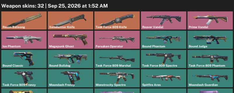 Valorant account inventory for LVL 93 · Xenohunter Knife & Forsaken Operator