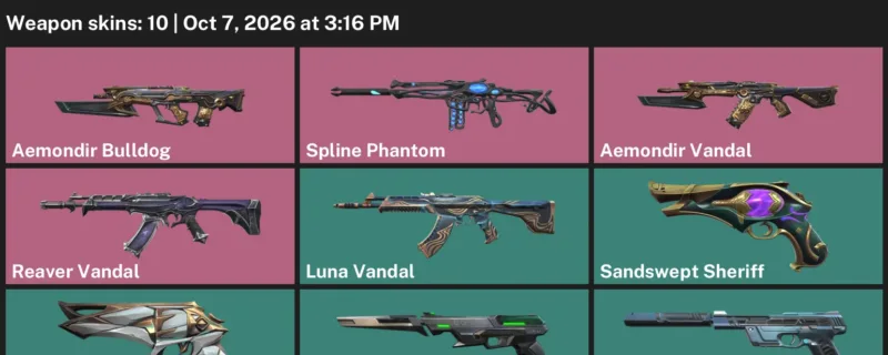 Valorant account inventory for LVL 120 · Reaver Vandal & Luna Vandal