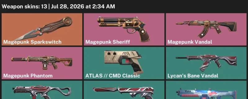 Valorant Accounts listing: LVL 106 · ATLAS // CMD Classic & Digihex Ghost · 13 Skins - Silver 2, 13 skins