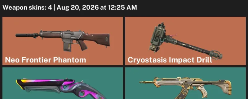Valorant account inventory for LVL 49 · Neo Frontier Phantom & 4 Skins Aristocrat Vandal