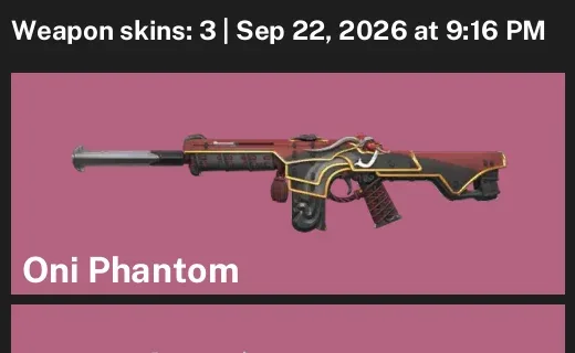 Valorant account inventory for LVL 34 · Ion Vandal & Oni Phantom & 3 Skins Ion Vandal