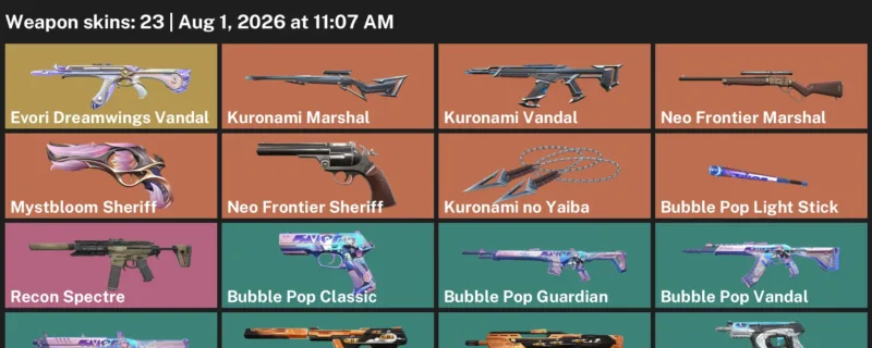 Valorant account inventory for LVL 30 · Bubble Pop Vandal & Bubble Pop Judge