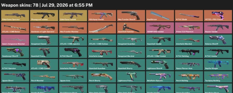 Valorant Accounts listing: LVL 135 · K/TAC Blade · 78 Skins - Bronze 1, 78 skins