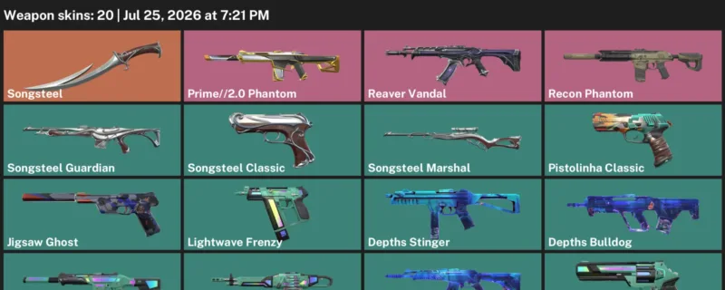 Valorant Accounts listing: LVL 106 · Depths Bulldog & Depths Ghost · 20 Skins - Platinum 3, 20 skins