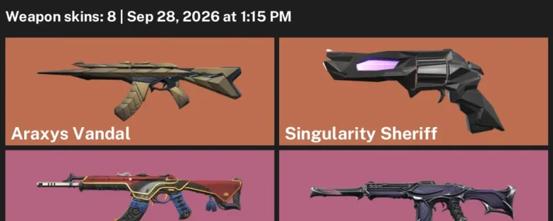 Valorant account inventory for LVL 81 · Reaver Phantom & 8 Skins Araxys Vandal