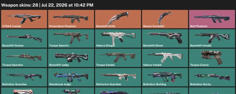 Valorant Accounts listing: LVL 41 · Byteshift Knife & Reaver Karambit · 28 Skins - Iron 3, 28 skins