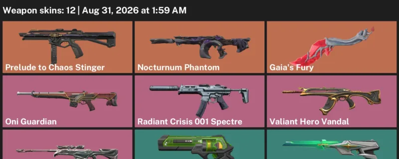 Valorant account inventory for LVL 144 · Nocturnum Phantom & Forsaken Operator