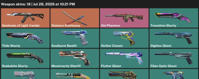 Valorant Accounts listing: LVL 210 · 9 Lives Classic & Digihex Ghost · 18 Skins - Gold 3, 18 skins