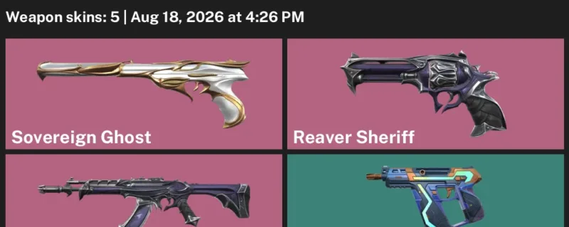 Valorant account inventory for LVL 55 · Reaver Vandal & Reaver Sheriff
