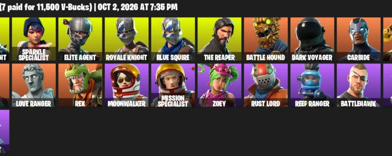 Fortnite account inventory for Black Knight - Sparkle Specialist - 21 Outfits