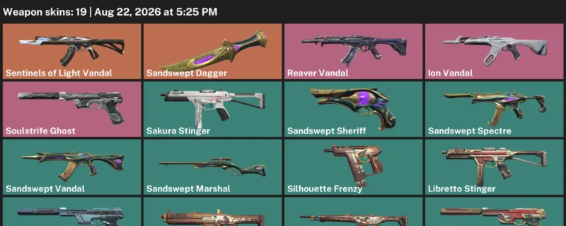 Valorant account inventory for LVL 90 · Reaver Vandal & Ion Vandal