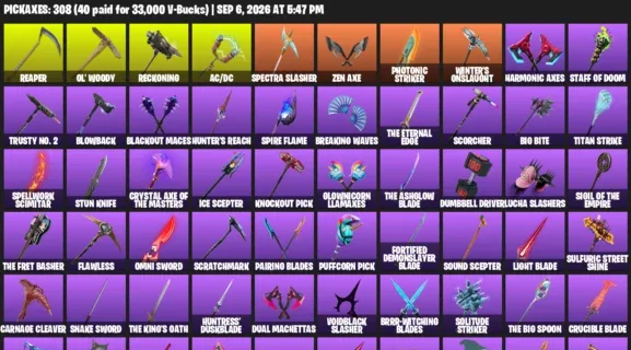 Fortnite account inventory for LVL 3947 - Black Knight - Polo Prodigy - 469 Outfits