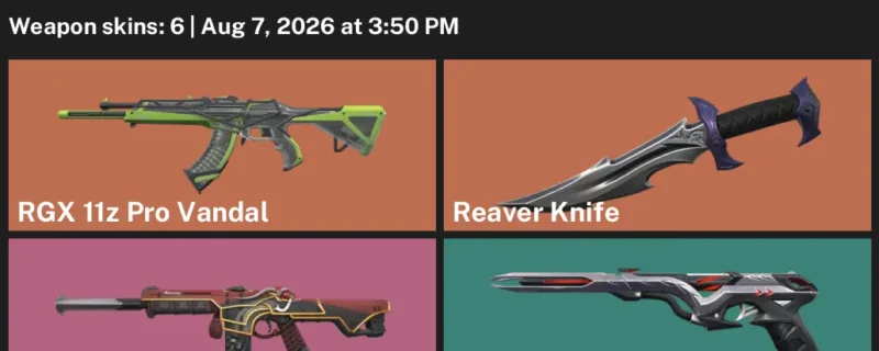 Valorant account inventory for LVL 135 · Reaver Knife & RGX 11z Pro Vandal