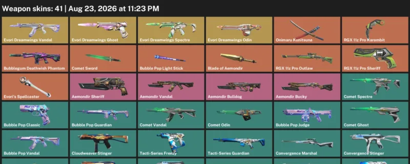 Valorant account inventory for LVL 60 · RGX 11z Pro Karambit & 41 Skins Blade of Aemondir
