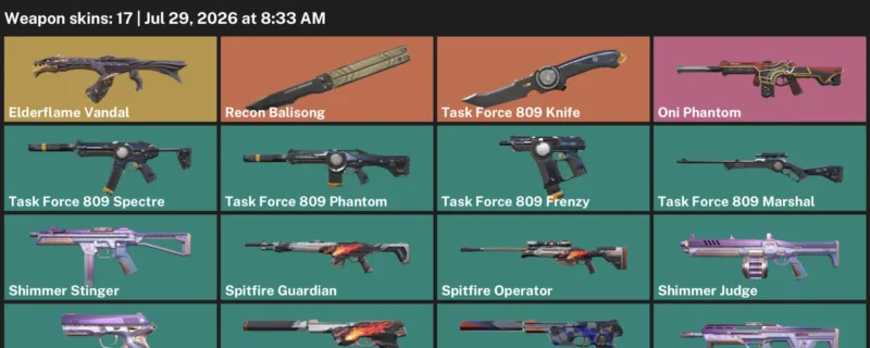 Valorant Accounts listing: LVL 101 · Task Force 809 Knife · 17 Skins - Silver 1, 17 skins