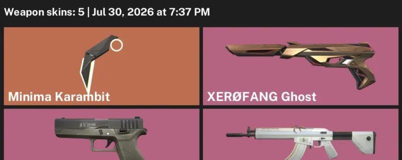 Valorant Accounts listing: LVL 55 · Minima Karambit · 5 Skins - Unranked, 5 skins