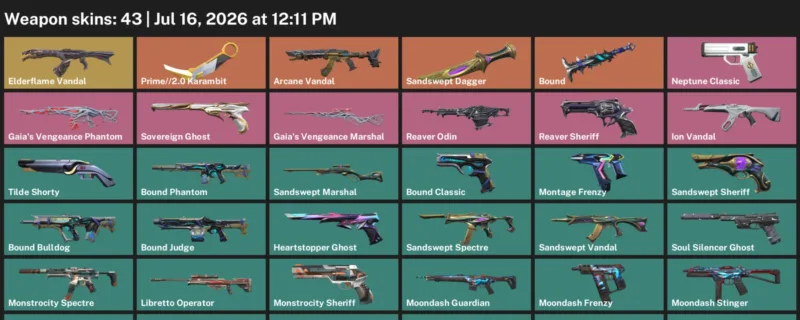 Valorant Accounts listing: LVL 230 · Prime//2.0 Karambit & Sandswept Dagger · 43 Skins - Silver 1, 43 skins