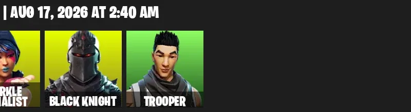 Fortnite account inventory for LVL 260 - Royale Knight - Blue Squire - 5 Outfits