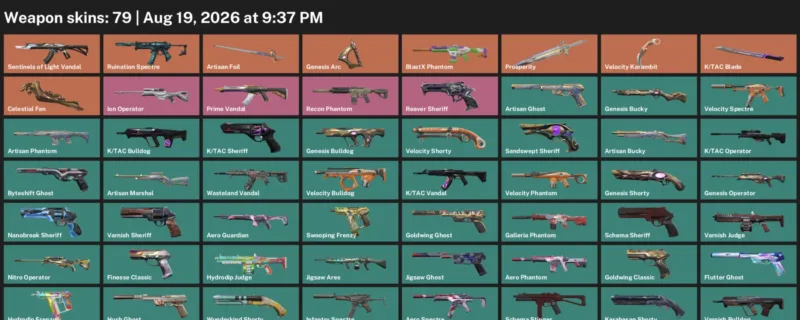 Valorant account inventory for LVL 331 · Velocity Karambit & Tac Blade