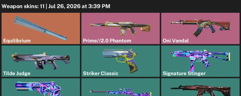 Valorant Accounts listing: LVL 47 · Equilibrium & Oni Vandal · 11 Skins - Gold 3, 11 skins