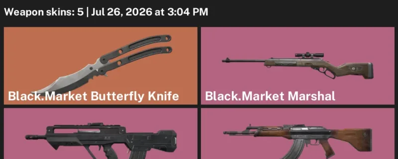 Valorant Accounts listing: LVL 21 · Black.Market Butterfly Knife · 5 Skins - Silver 3, 5 skins