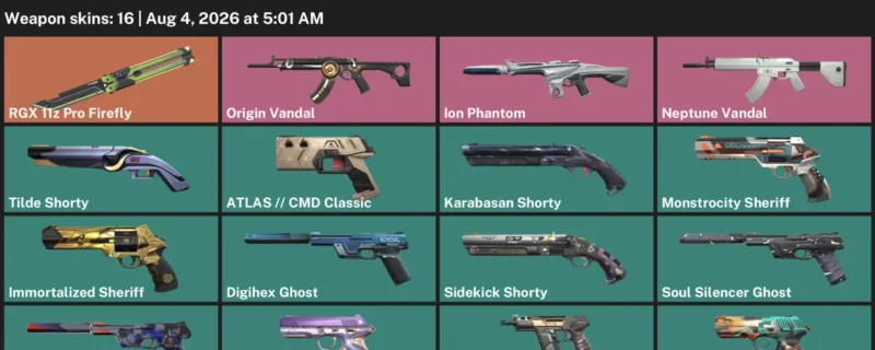 Valorant account inventory for LVL 201 · Ion Phantom & Neptune Vandal