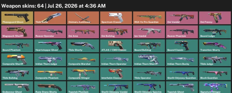 Valorant Accounts listing: LVL 169 · Tilde Knife · 64 Skins - Silver 3, 64 skins