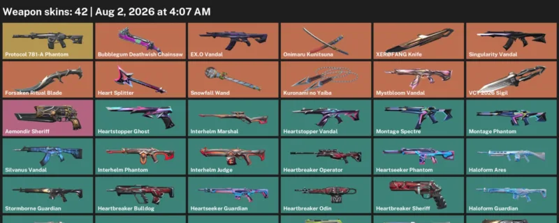 Valorant account inventory for LVL 40 · Forsaken Ritual Blade & Kuronami no Yaiba