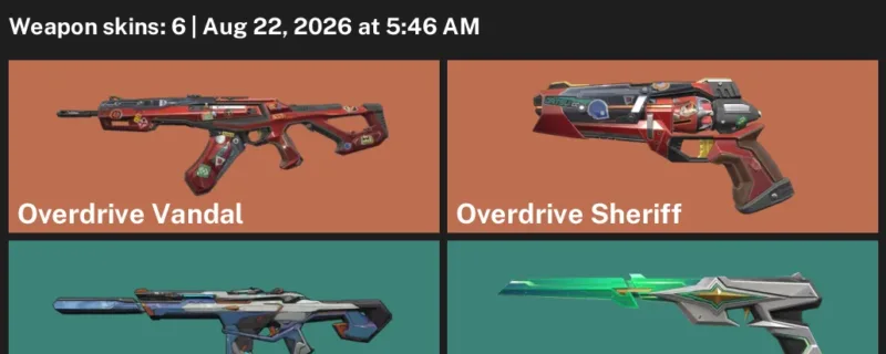 Valorant account inventory for LVL 41 · Orion Phantom & Overdrive Vandal