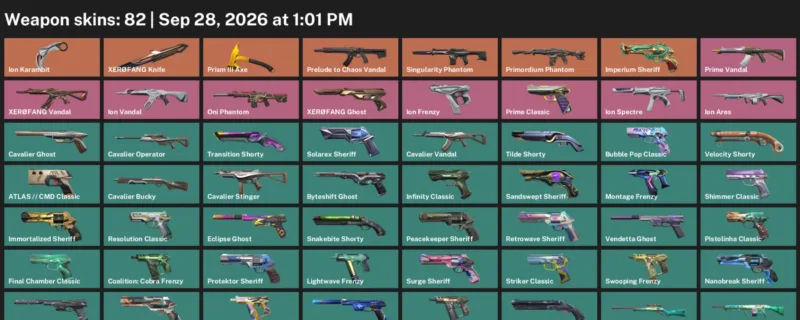 Valorant account inventory for LVL 704 · Ion Karambit & XerØFang Knife & 82 Skins Ion Karambit