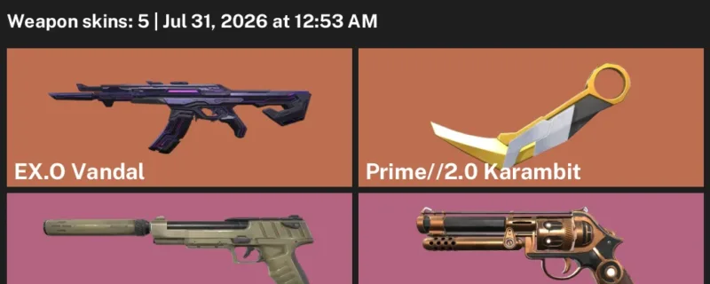 Valorant Accounts listing: LVL 27 · Prime//2.0 Karambit · 5 Skins - Gold 1, 5 skins