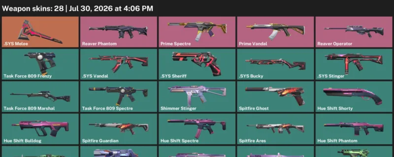 Valorant Accounts listing: LVL 61 · .SYS Melee · 28 Skins - Bronze 1, 28 skins