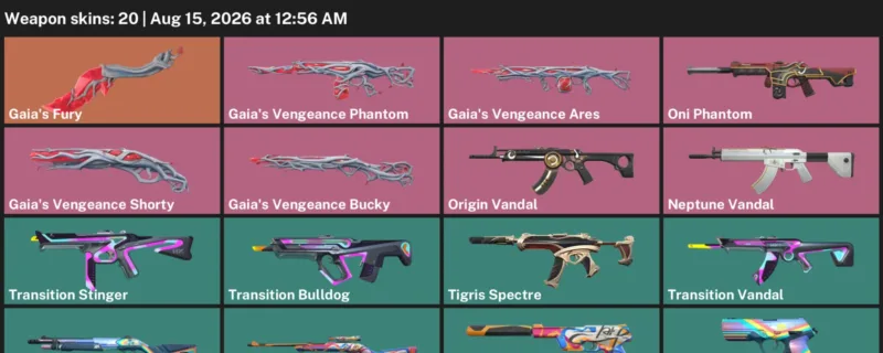 Valorant account inventory for LVL 66 · Gaia's Vengeance Phantom & Gaia's Fury