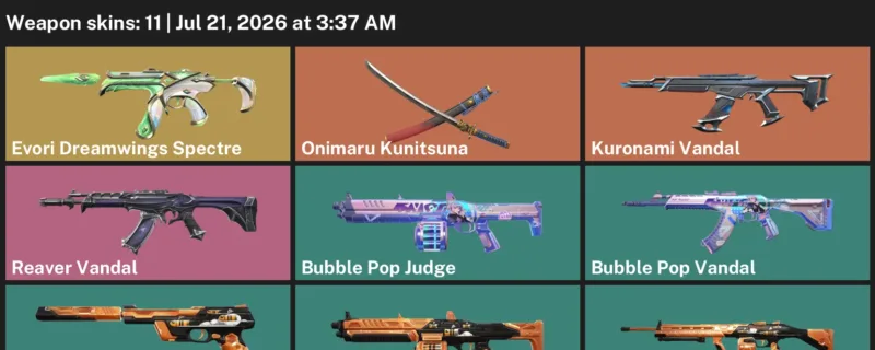 Valorant Accounts listing: LVL 22 · Bubble Pop Judge & Bubble Pop Vandal · 11 Skins - Unranked, 11 skins