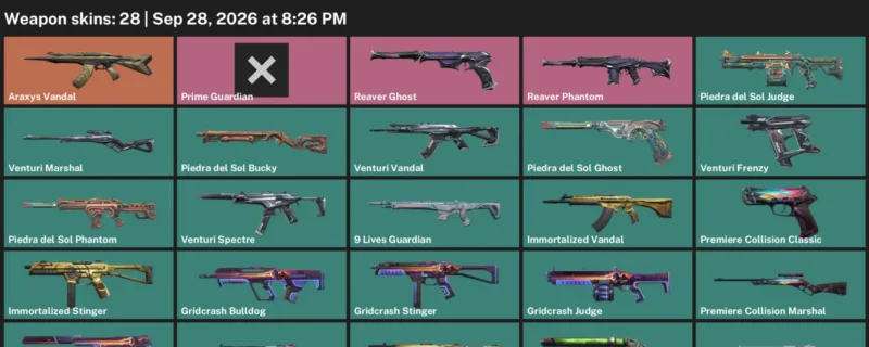 Valorant account inventory for LVL 90 · Araxys Vandal & 9 Lives Phantom