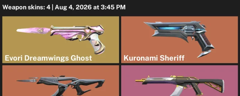Valorant account inventory for LVL 37 · Kuronami Sheriff & Prime Vandal