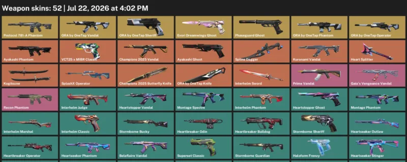 Valorant Accounts listing: LVL 86 · Champions 2025 Butterfly Knife & Interhelm Sword · 52 Skins - Bronze 3, 52 skins