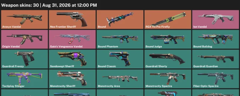 Valorant account inventory for LVL 116 · Araxys Vandal & Bound & 30 Skins Araxys Vandal