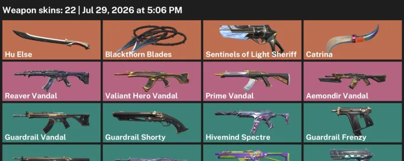 Valorant Accounts listing: LVL 71 · Aemondir Vandal & Blackthorn Blades · 22 Skins - Gold 1, 22 skins
