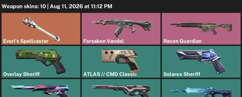Valorant account inventory for LVL 107 · Forsaken Vandal & Smite Phantom