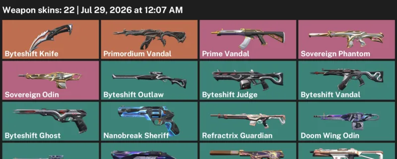 Valorant Accounts listing: LVL 148 · Byteshift Knife · 22 Skins - Platinum 1, 22 skins