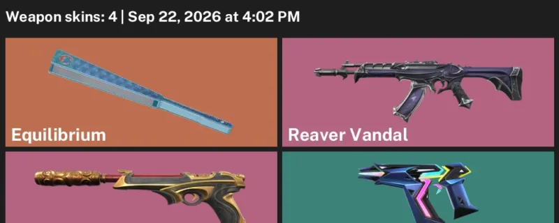 Valorant account inventory for LVL 44 · Reaver Vandal & Montage Frenzy