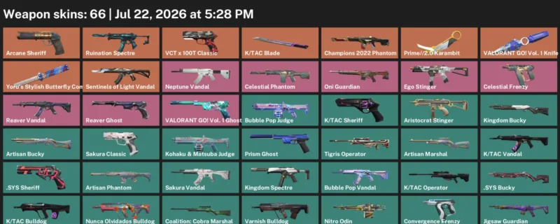 Valorant Accounts listing: LVL 93 · K/TAC Blade & Prime//2.0 Karambit · 66 Skins - Bronze 2, 66 skins