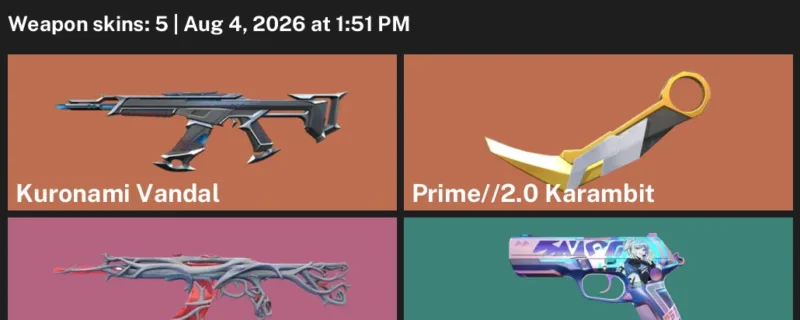 Valorant account inventory for LVL 79 · 2.0 Karambit & Kuronami Vandal