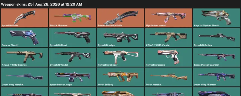 Valorant account inventory for LVL 79 · Reaver Butterfly Knife & 25 Skins Byteshift Knife