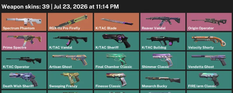 Valorant Accounts listing: LVL 319 · K/TAC Blade · 39 Skins - Gold 1, 39 skins